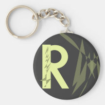 Fun Initial R Keychain