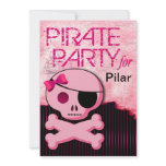Fun Kids Pirate Girl - "Pirate Baby!" Party invitations