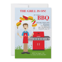 Fun King of the Grill Barbecue Party invitation