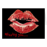 Fun Lip Stick "Missing you" Greeting Card