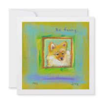 Fun little dog cute colourful Pomeranian pet art