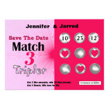 Fun Lotto Scratch Off Save the Date Announcement