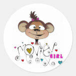 Fun Monkey Girl Sticker