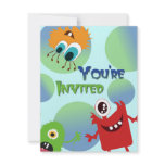 Fun Monsters Birthday Party Invitation Template