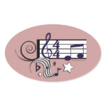 Fun Musical Notes Design stickers