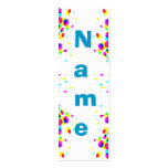 Fun Party Name Card With Colourful Confetti business cards