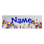 Fun Party Name Card With Colourful Confetti business cards