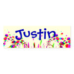 Fun Party Name Card With Colourful Confetti business cards