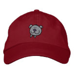 Fun pig (black outline) embroidered hats