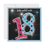Fun Polka Dot 18th Birthday Party Invitation