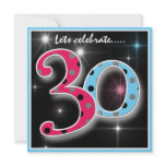 Fun Polka Dot 30th Birthday Party Invitation