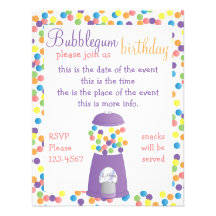 Fun Purple Gumball Machine Personalised Announcements