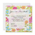 Fun Retro Blooms invitations