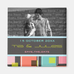 Fun Retro Cubes | 03 * | Save Date Date Magnet
