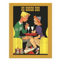 Fun Retro Date In A Booth Anniversary Invitation invitations