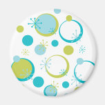 Fun Retro Pattern Fridge Magnet