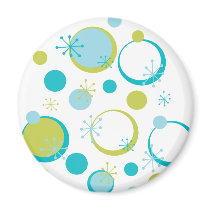 Fun Retro Pattern Fridge Magnet