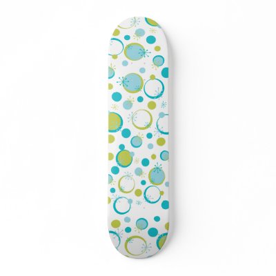 Fun Retro Pattern Skateboard Deck by trennea