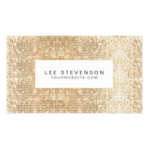 Fun Sparkly Gold Sequins Business Card