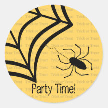 Fun spooky spider Halloween stickers