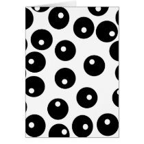 Fun stylish black and white pattern. greeting cards