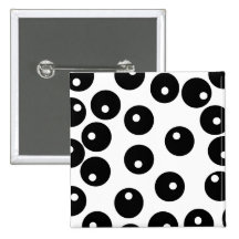 Fun stylish black and white pattern. Custom Button
