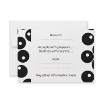 Fun stylish black and white pattern. Custom Personalized Invite