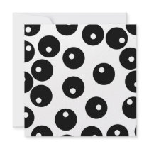 Fun stylish black and white pattern. Custom Announcement