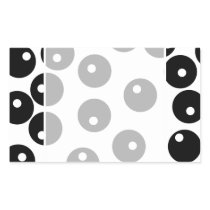 Fun stylish black and white pattern. Custom Rectangle Sticker