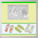 Fun Summer themed autograph photo poster posters