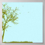 Fun tree silhouette posters