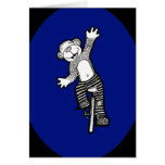 Fun Unicycle Monkey Card