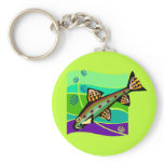 Fun Vintage Retro Tropical Fish Keychain