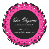 Fun Zebra Print and Hot Pink Lace Stickers