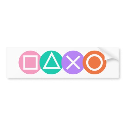 Fundamental Game Symbols Bumper Stickers by BoogieMonst