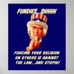 Fundies Shhhh Poster posters