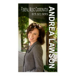 Funeral Music Coordinator Vocalist Photo Business Cards