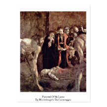 Funeral Of St.Lucia By Michelangelo Da Caravaggio Postcards
