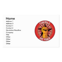 Funerals Are Power Business Card Template