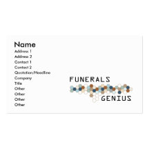 Funerals Genius Business Card Template