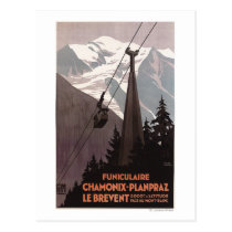 Funiculaire Le Brevent Cable Car Poster postcards