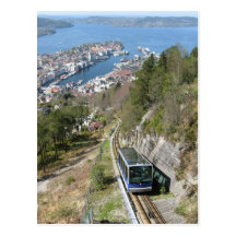 Funicular in Bergen Postcard