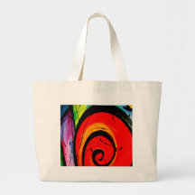 Funky Abstract Circles Art Canvas Bags