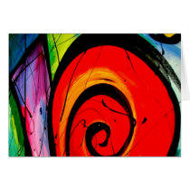 Funky Abstract Circles Art Card
