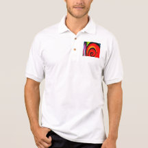 Funky Abstract Circles Art Polo Shirt