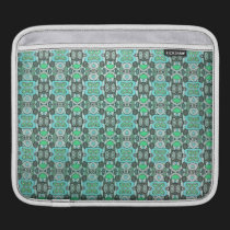 Funky Aqua Retro Pattern IPad Sleeve ipad sleeves