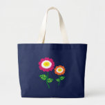 Funky Art Flowers Tote Bags