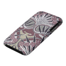 funky art nouveau dark floral design iPhone 3 Case-Mate cases