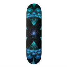 Funky Awesome Decorative Flower Star Burst Fractal Skateboard Deck