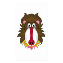 Funky Baboon Bookmark Business Card Template